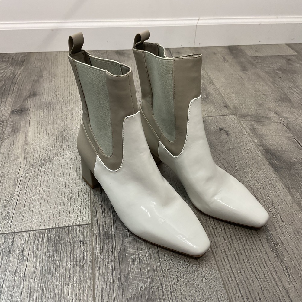 Coconuts by Matisse Women's Patent Leather Pendant Ankle Boots Block Heel 6.5M